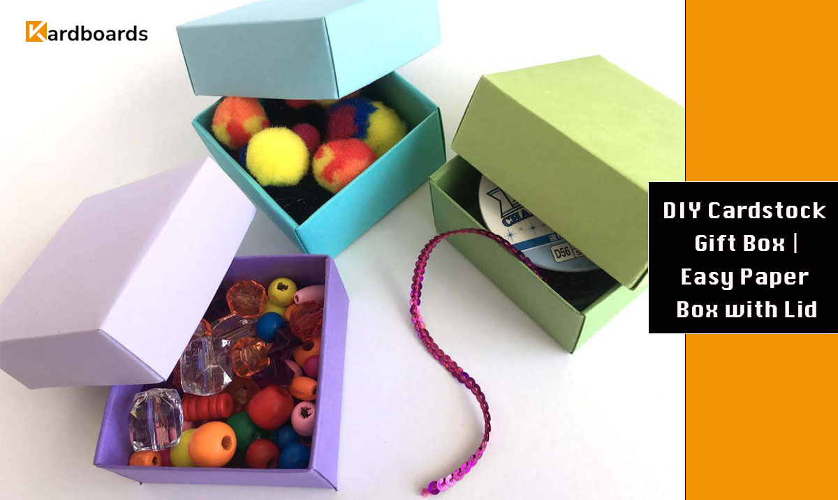 DIY Cardstock Gift Box | Easy Paper Box with Lid