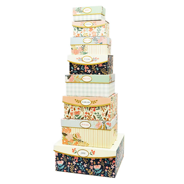 Set Gift Box with Velcro Strap, Hot Stamping, and Film Lamination